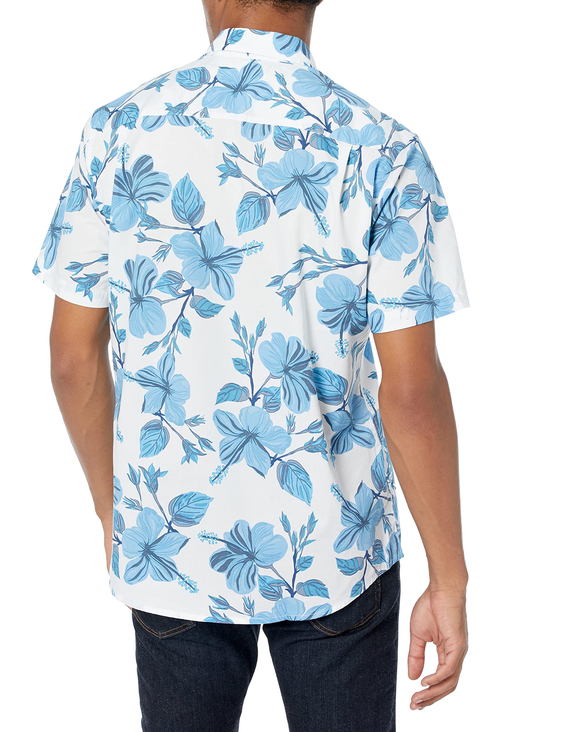 Amazon Essentials Men's Regular-Fit Short-Sleeve Print Shirt