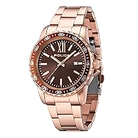 Police 14494JSR-12M Las Vegas Rose Gold Steel Bracelet Watch