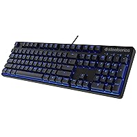 SteelSeries Apex M400 Illuminated Mechanical Gaming Keyboard - Linear Switch - Blue LED Backlit - Media Controls - Steel Back Plate