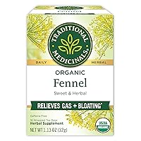 Traditional Medicinals Tea, Organic Fennel, Promotes Healthy Digestion, 16 Tea Bags