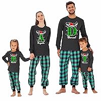 Custom Initials Matching Family Christmas Long Sleeve Shirt