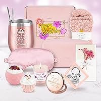 Birthday Gifts for Women, Happy Birthday Gifts Basket for Women, Insulated Tumbler Birthday Gifts for Her, Unique Gift Set for Women, Mom, Best Friends, Sister, Wife, Girlfriend, Bestie, Female