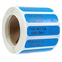 Blue for Rectal Use Only Stickers / 500 Small Labels / 0.375