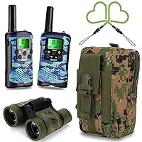 Walkie Talkies for Kids Toys for Boys Aged 5+ Outdoor Toys 2 Way Radio 22 Channel 3 Miles Range for Camp Hunt Adventure Game Birthday for Boys 6 7 8 9 10 Year Old Boys Gifts (Blue)