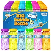 36 Pcs Bubble Bottles with Wand,Bubbles Party Favors for Kids,Summer Toys, Blow Bubbles Solution Novelty Toy, Party Favors, Birthday Party Supplies, Outdoor & Indoor Activity,4oz,6 Colors