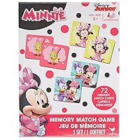 Disney Minnie Mouse Memory Match Game - Pictures Game of 72 Memory Cards with Minnie & Daisy, Concentration & Educational Matching Game for Kids - Colorful Memory Card Game for Kids Age 3 & Up