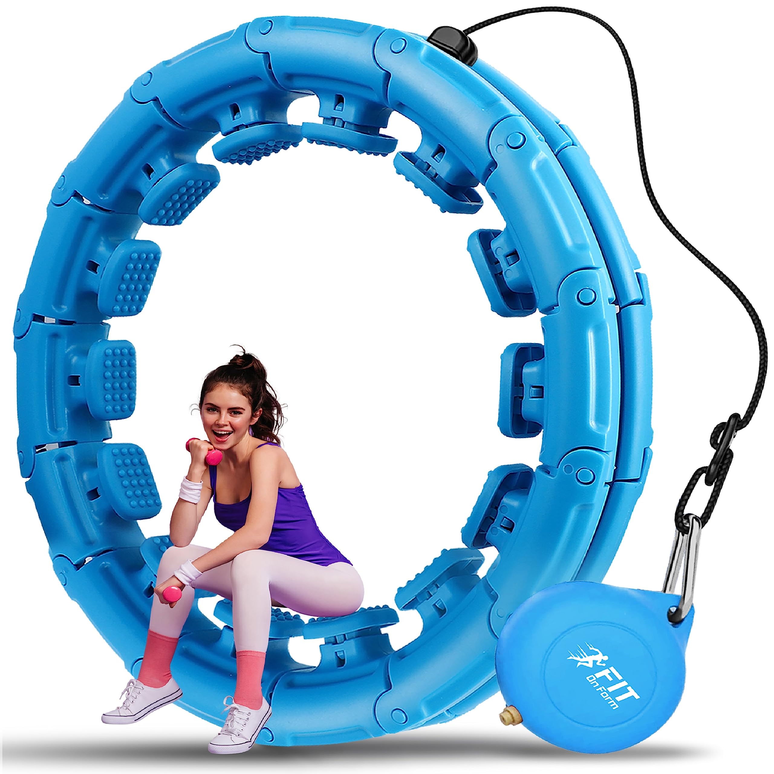 Smart Hula Fit Hoop for Adult Weight Loss - Infinity Exercise Hoola Hoop - Weighted Hoolahoop for Women - Abs Workout Hoopfit