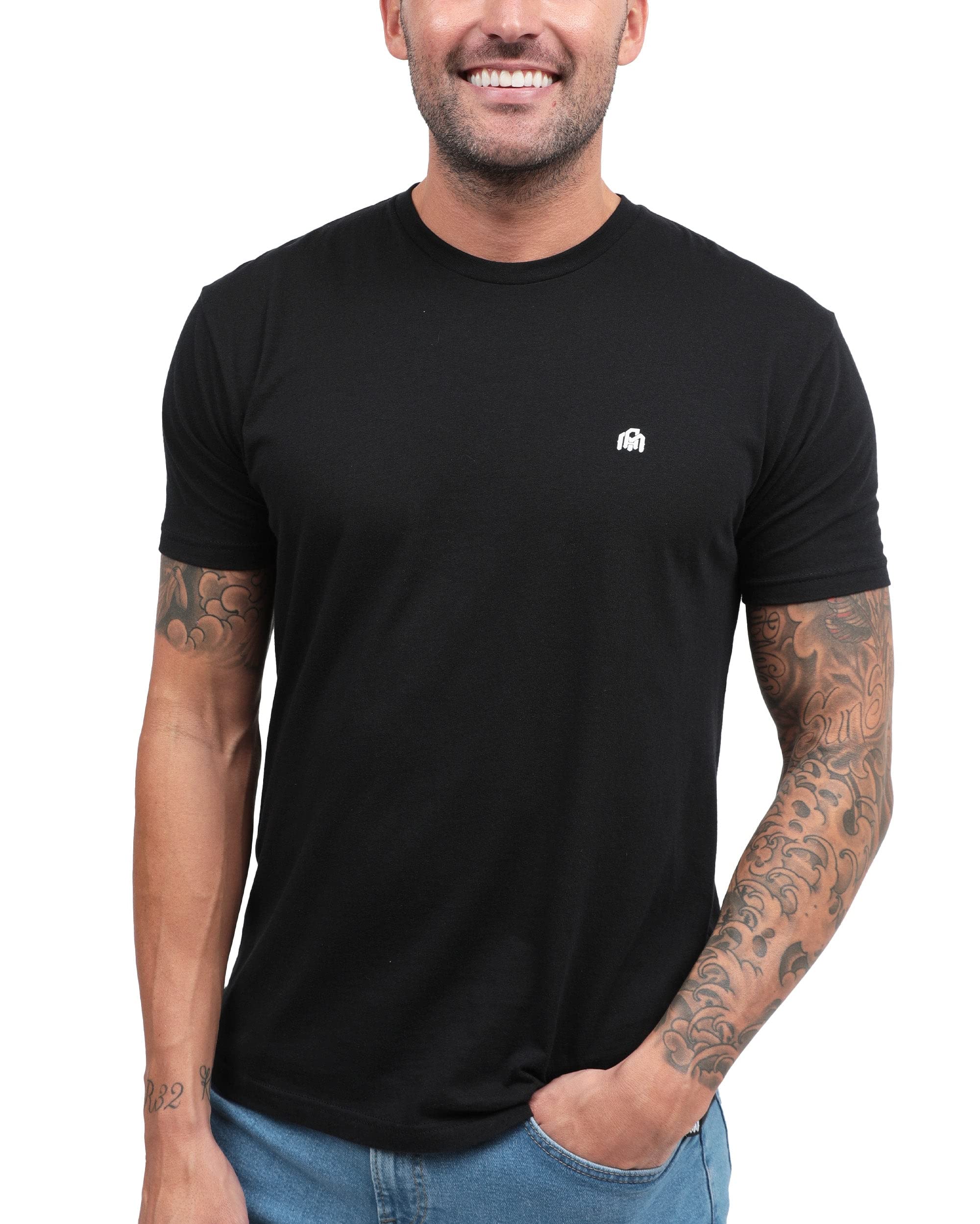 INTO THE AM Mens T Shirt - Short Sleeve Crew Neck Soft Fitted Tees S - 4XL Fresh Classic Tshirt