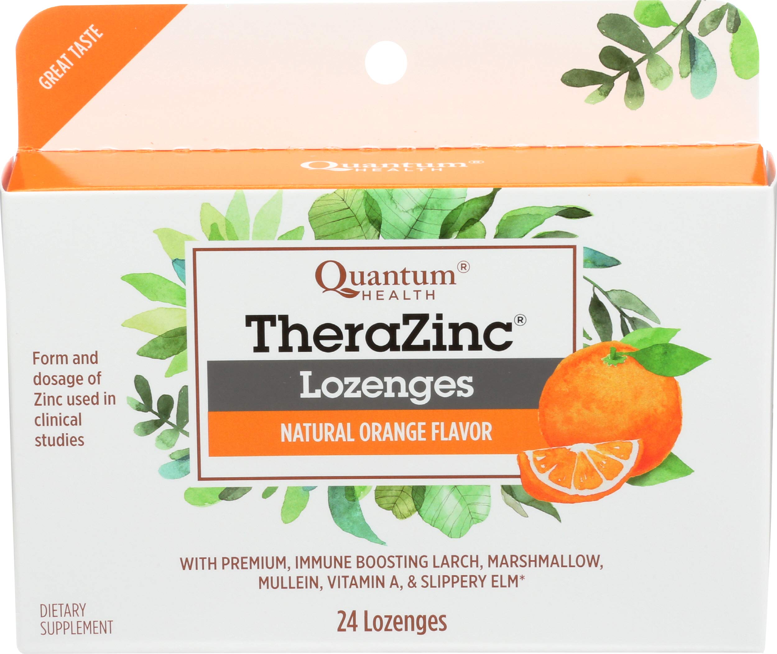 Quantum Therazinc Orange, 24 Count Acetate Lozenges, 0.5 Unit