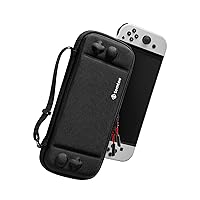 tomtoc Sling Shoulder Travel Bag for Nintendo Switch/Switch Oled, Removable W-Shaped Structure, Protective Carrying Pouch with 20 Game Cartridges Fit