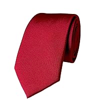 100% Silk Solid Skinny Tie Necktie for men Handmade Solid Mens Skinny Neck Tie with Gift Box, 2 3/4”(7CM)