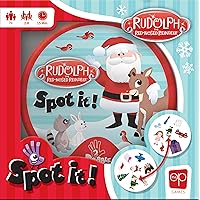 Spot It! Rudolph | Fun Card Game for Kids and Adults | Featuring Rudolph, Santa Claus, Yukon Cornelius, Bumbles and More | Licensed Rudolph The Red Nosed Reindeer Game