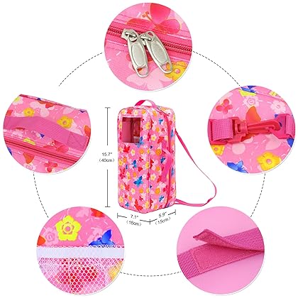 ZITA ELEMENT Quality 14.5 Inch Girl Doll Carrier Case Travel Bag for 14-14.5 Inch Doll Accessories