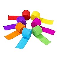 Talking Tables Paper Streamers-Rainbow Party Birthday, Pride Month, Summer, Indoor Outdoor or Home Decor, 7, 70 Metres, Pack of 7, 33ft, Mixed colors