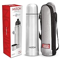 Thermosteel Flip Lid 500, Double Walled Vacuum Insulated Thermos 500 ml | 16 oz | 24 Hours Hot and Cold Water Bottle with Cover, Stainless Steel, BPA Free, Leak Proof | Silver