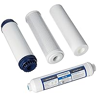 5 Stage 4pc Reverse Osmosis RO Water Filter Cartridges, Pre & Post Replacement Set SED UDF CTO GAC - 2.5