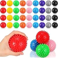 36 Pcs Spiky Massage Balls for Feet, Back, Hand Massage Roller Squeeze Balls Plantar Fasciitis Ball Bulk for Foot Hand Trainer Therapy, 9 Colors 3 Inch Multipack