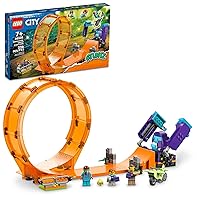 LEGO City Stuntz Smashing Chimpanzee Stunt Loop 60338 with Flywheel Toy Motorcycle, Ramp, Chimp Prop and 3 Minifigures, Gift for Kids Aged 7 Plus