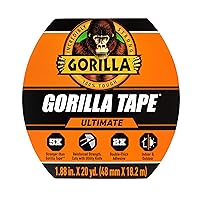 Gorilla Ultimate Tape, High Tensile Cloth with Double-Thick Adhesive for Hauling, Strapping, Patching, Bundling, Lifting, 1.88