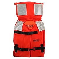 Seachoice Type I Commercial Offshore Vest & Jacket, Fluorescent Orange, Reflective Panels, Various Sizes