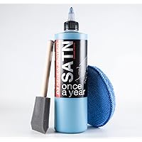 SATN, Once A Year - Our Highest UV Reflective Value: Restorer Plastic and Vinyl, Renew Color, Prevents Tire Dry Rot – Weather- and Salt-Proof, UV Block, Med. Gloss Dry-Seal – 16oz Kit
