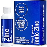 Zinc Gluconate Liquid Vitamin Supplement - Sunflower Lecithin Liposomal Immune Support for Energy, Thyroid Hormone, Cell Growth, Brain Health, Non-GMO, Vegan, 15mg, 4 Fluid Oz.