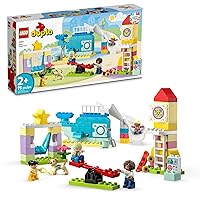 LEGO DUPLO Town Dream Playground 10991 Building Toy Set for Toddlers, Boys and Girls, Hands-on STEM Learning About Letters and Numbers Through Imaginative Play