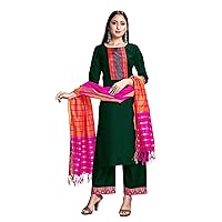 Indian Kurti for Womens With Pant & Dupatta |Rayon Printed Kurta Kurtis For Women Tunic Set