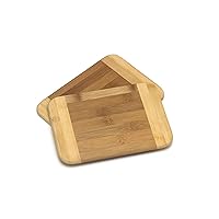 Lipper International Bamboo Wood Two-Tone Kitchen Cutting and Serving Board, Small, 8