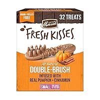 Merrick Fresh Kisses Natural Dental Chews, Treats Infused with Pumpkin and Cinnamon for Small Dogs 15-25 Lbs - 20 oz. Bag