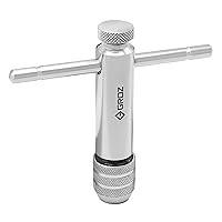 Groz 09321 Tap Wrench Ratchet Type 4.6mm - 8mm. Chrome Plated