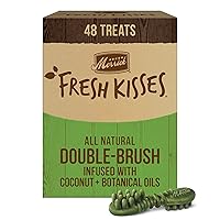 Merrick Fresh Kisses Natural Dental Chews Infused with Coconut and Botanical Oils for Small Dogs 15-25 Lbs - 48 ct. Box