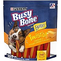 With Beggin' Made in USA Facilities Small/Medium Breed Dog Chew, Twist'd Cheddar & Hickory Smoke Flavors - 10 ct. Pouch
