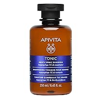 APIVITA Men’s Shampoo for Thinning Hair & Hair Loss - Promotes Hair Growth, Prevents Hair Loss, Regulates Sebum & Strengthens Hair Roots - Natural Care with Rosemary, Honey & 4 Vitamins - 8.45 Fl Oz
