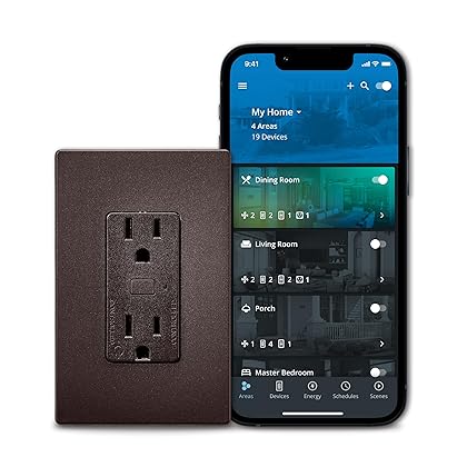 Eaton Wi-Fi Smart Receptacle Works with Hey Google and Alexa, Oil Rubbed Bronze
