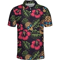 Golf Shirts for Men Funny Golf Polos for Men Tropical Golf Shirts for Men Golf Gifts