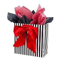 Hallmark Signature Large Valentine's Day Gift Bag with Tissue Paper (Red Bow)