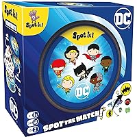 Spot It! DC Universe - Match Symbols with Iconic Heroes and Villains! Fun Matching Game for Kids and Adults, Ages 6+, 2-8 Players, 15 Minute Playtime, Made by Zygomatic