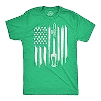 Mens Craft Beer American Flag St Patricks Day Graphic Tee Drinking T Shirt