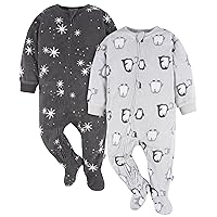 Gerber Unisex Baby Flame Resistant Fleece Footed Pajamas 2-Pack