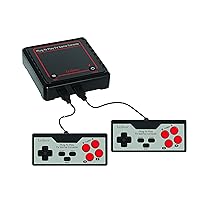 Lexibook Retro game console, 2 controllers, 300 games, 1 AC/DC adapter, black/red, JG7800