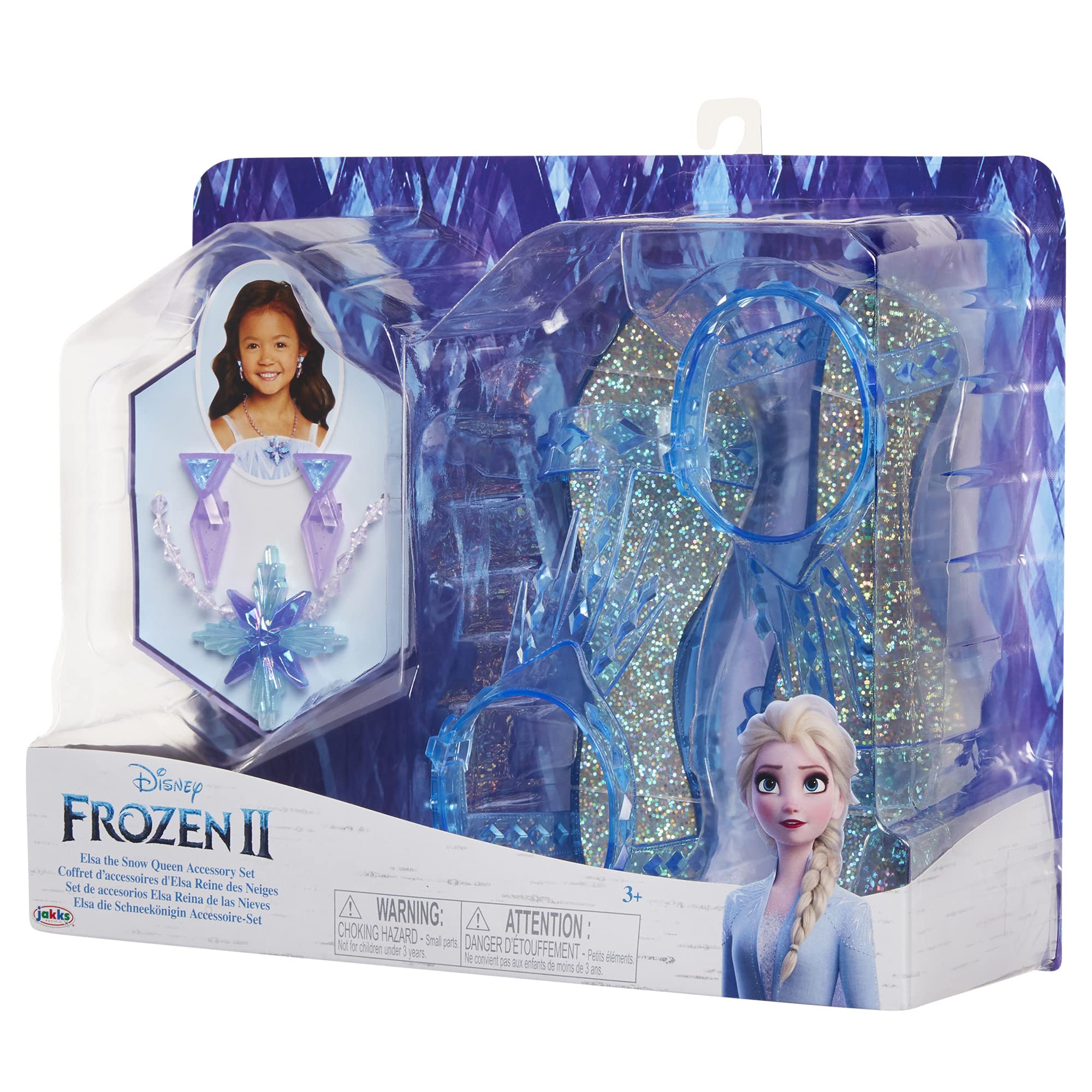 Disney Frozen 2 Elsa The Snow Queen Accessory Set, Includes Shoes, Earrings & Necklace - Perfect for Costume Dress-Up or Pretend Play, for Girls Ages 3+