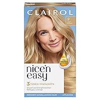 Clairol Nice'n Easy Permanent Hair Dye, 9 Light Blonde Hair Color, Pack of 1