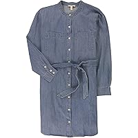 Eileen Fisher Womens Chambray Shirt Dress