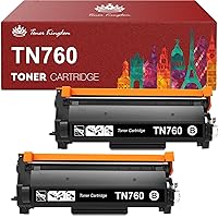 Toner Kingdom TN760 Toner Cartridge Compatible Replacement for Brother TN760 TN-760 TN 760 TN730 Toner for HL-L2350DW HL-L2395DW HL-L2370DW DCP-L2550DW MFC-L2710DW Toner Printer(Black,2-Pack)