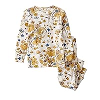 little planet by carter's unisex-baby Baby and Toddler 2-piece Pajamas made with Organic Cotton, Floral, 9 Months
