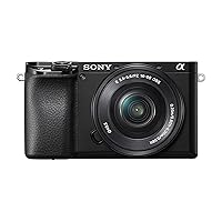 Sony Alpha A6100 Mirrorless Camera with 16-50mm Zoom Lens, Black (ILCE6100L/B)