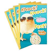 Hallmark Pack of 4 Easter Cards for Kids (Chick Knock Knock Joke)