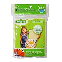 Sesame Street Potty Topper Disposable Stick-in-Place Toilet Seat Covers, 10 Count (Pack of 1)