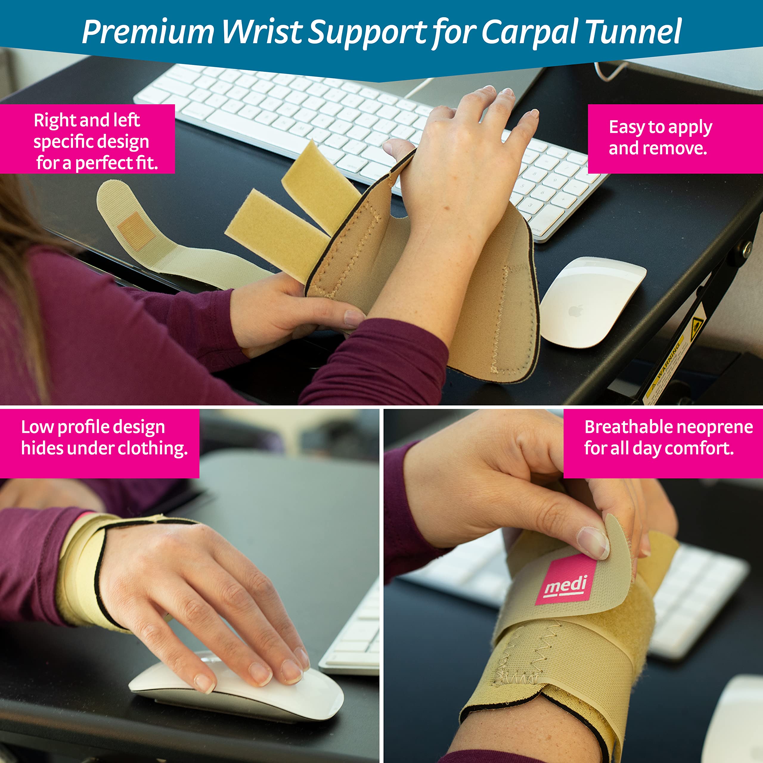 medi Neoprene Carpal Tunnel Wrist Support - carpal tunnel, sprains, & weak wrists